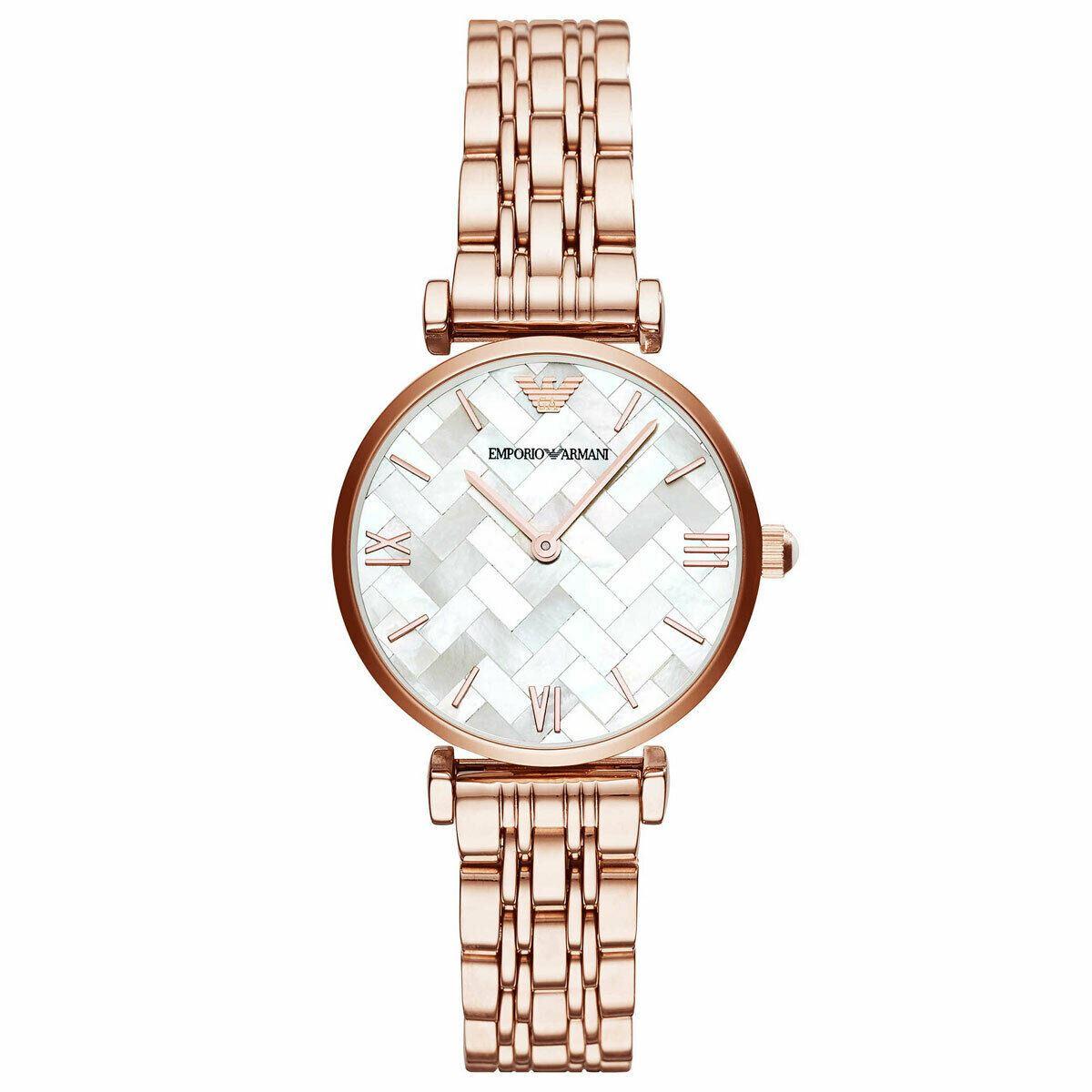 Emporio Armani AR11110 Gianni T-Bar Rose-Gold Tone Women's Watch - Watch Home™ Emporio Armani AR11110 Gianni T-Bar Rose-Gold Tone Women's Watch - Watch Home™